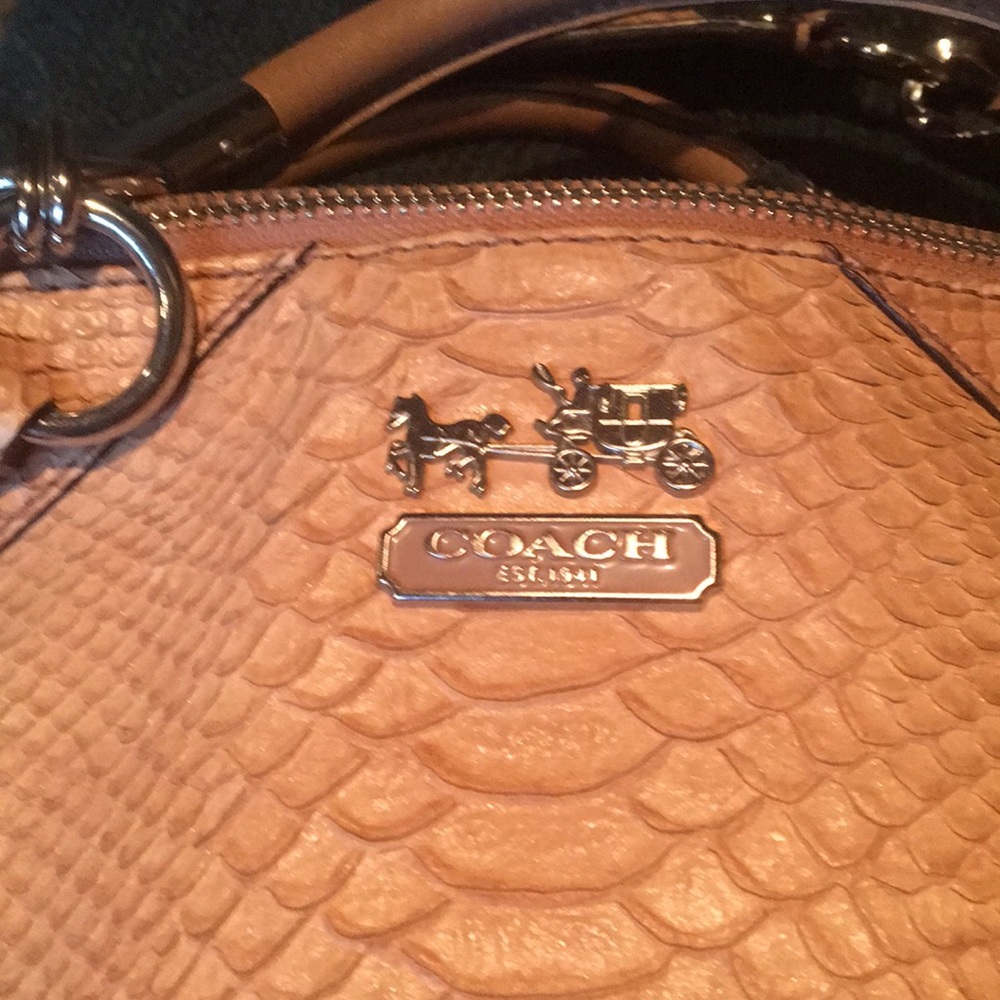 Coach Tan Leather Satchel - Picture 3 of 9